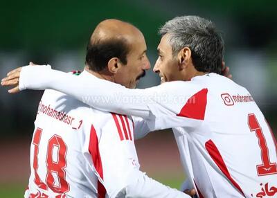  علی دایی و منتخب 98 در بازی تجلیل از تهامی